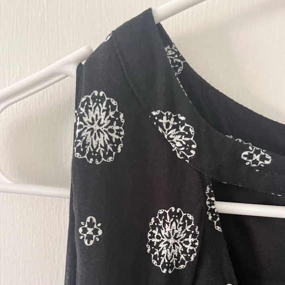 Loveriche Retro Boho Black & White Dress Geometric Print Large - Picture 4 of 12